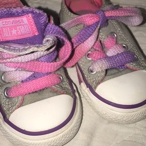 Little girl ombré lace converse!!